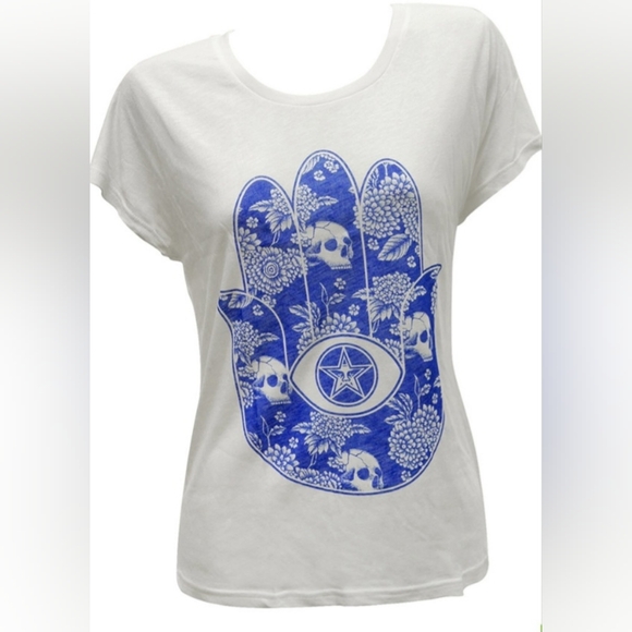 Obey Tops - Obey Propoganda Hamsa Skull Women's T-shirt